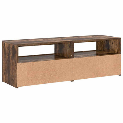 TV-Schrank mit LED-Leuchten Räuchereiche 120x35x40 cm