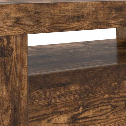 TV-Schrank mit LED-Leuchten Räuchereiche 120x35x40 cm