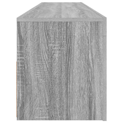 TV-Schrank mit LED-Leuchten Grau Sonoma 120x35x40 cm