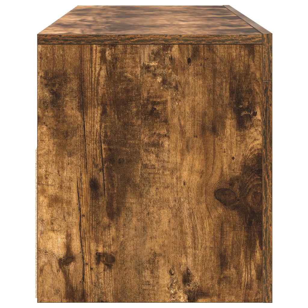 TV-Schrank mit LED-Leuchten Räuchereiche 120x35x40 cm