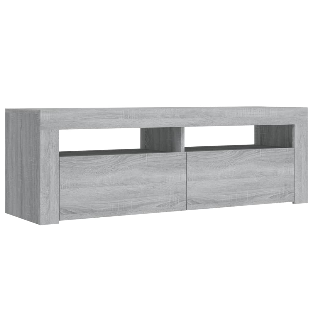 TV Cabinet with LED Lights Gray Sonoma 120x35x40 cm