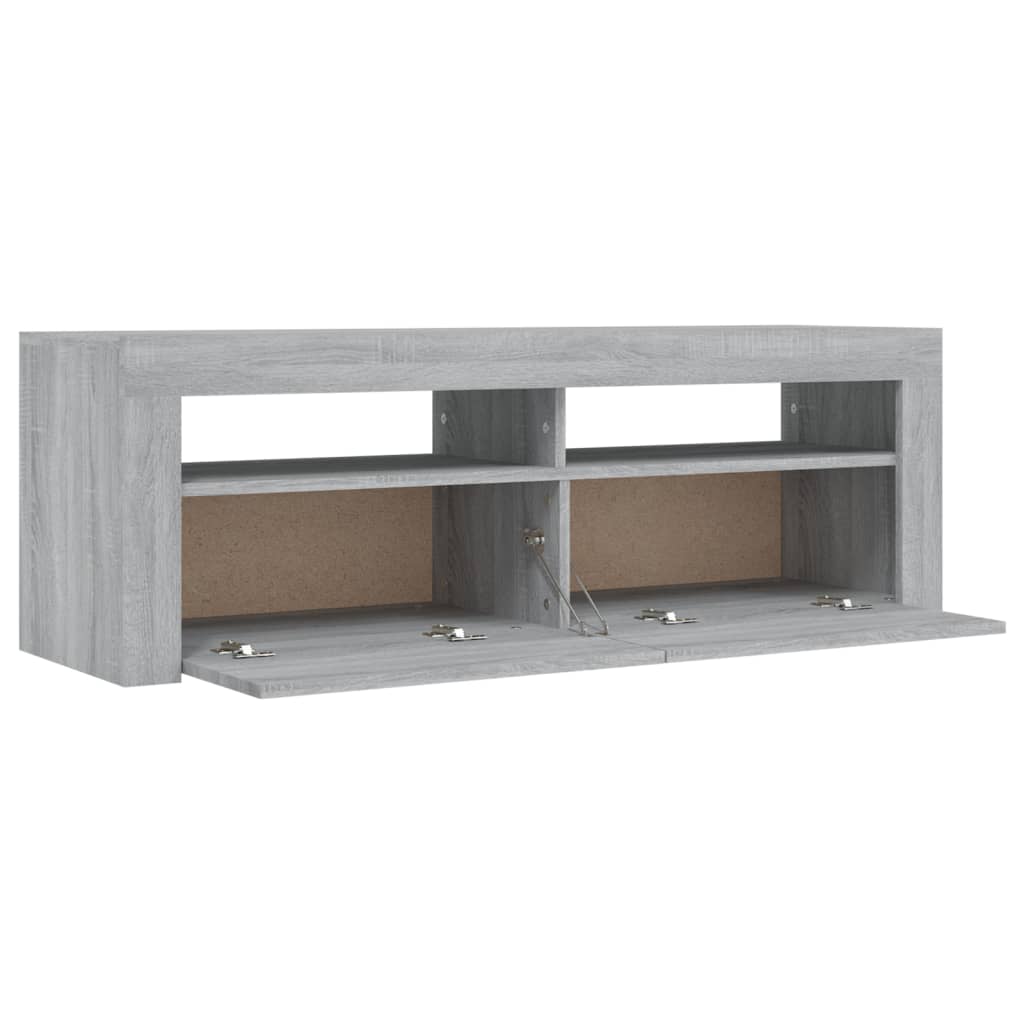 TV Cabinet with LED Lights Gray Sonoma 120x35x40 cm