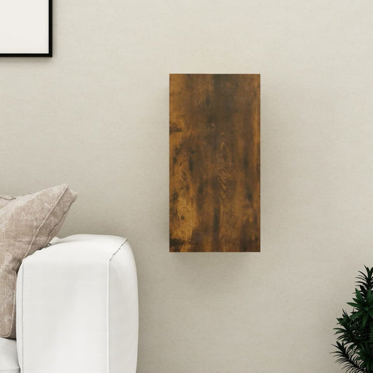 Meuble TV chêne fumé 30,5x30x60 cm matériau bois