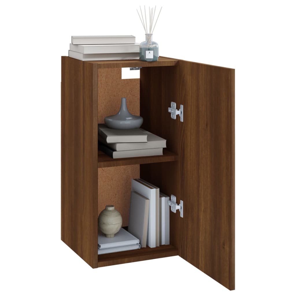 Meubles TV 2 pièces aspect chêne brun 30,5x30x60 cm