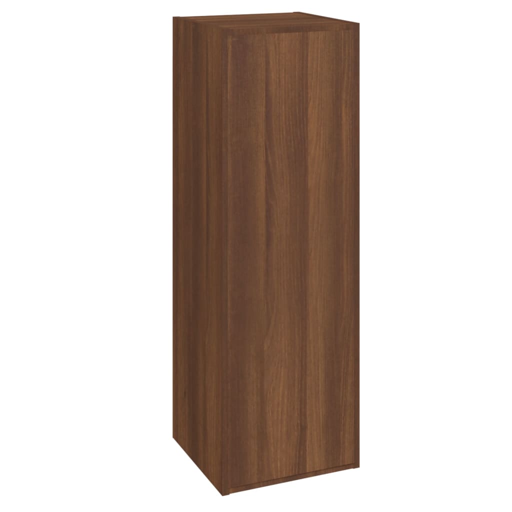 Meubles TV 2 pièces aspect chêne brun 30,5x30x90 cm