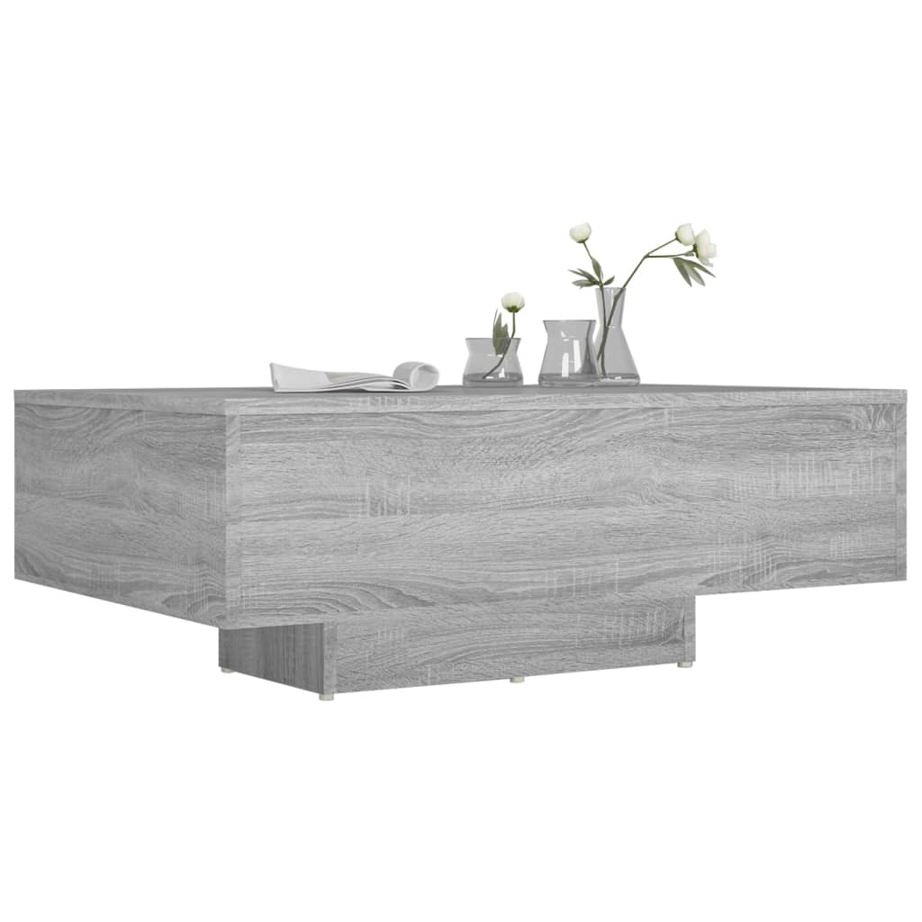 Table basse Sonoma grise 85x55x31 cm en bois