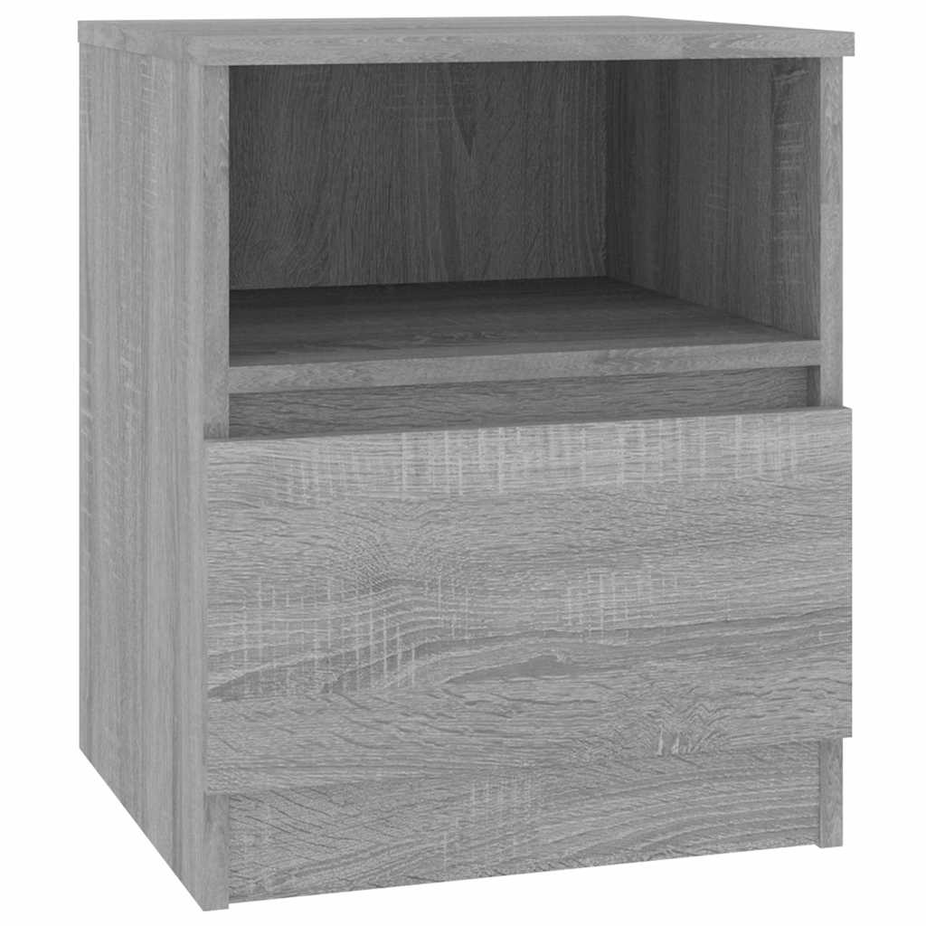 Nachttische 2 Stk. Grau Sonoma 40x40x50 cm Holzwerkstoff