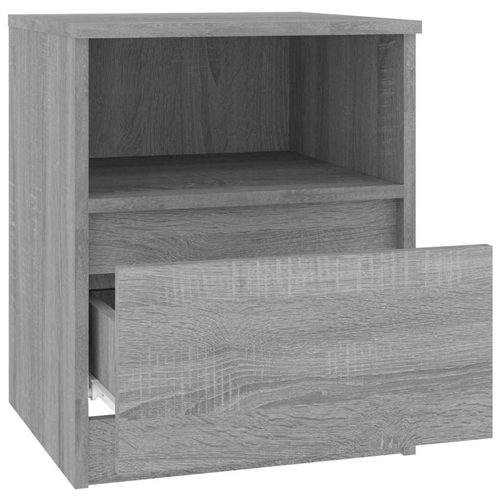 Nachttische 2 Stk. Grau Sonoma 40x40x50 cm Holzwerkstoff