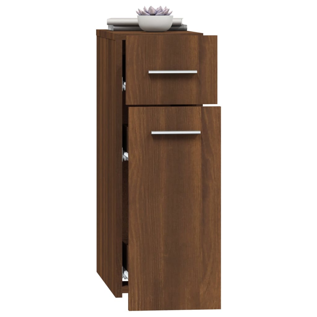 Armoire d'apothicaire aspect chêne brun 20x45,5x60 cm en bois