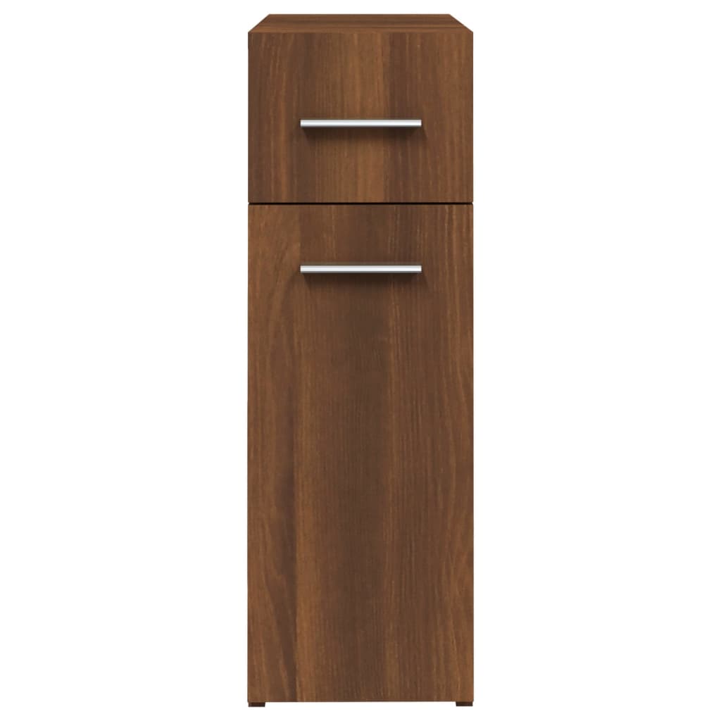 Armoire d'apothicaire aspect chêne brun 20x45,5x60 cm en bois