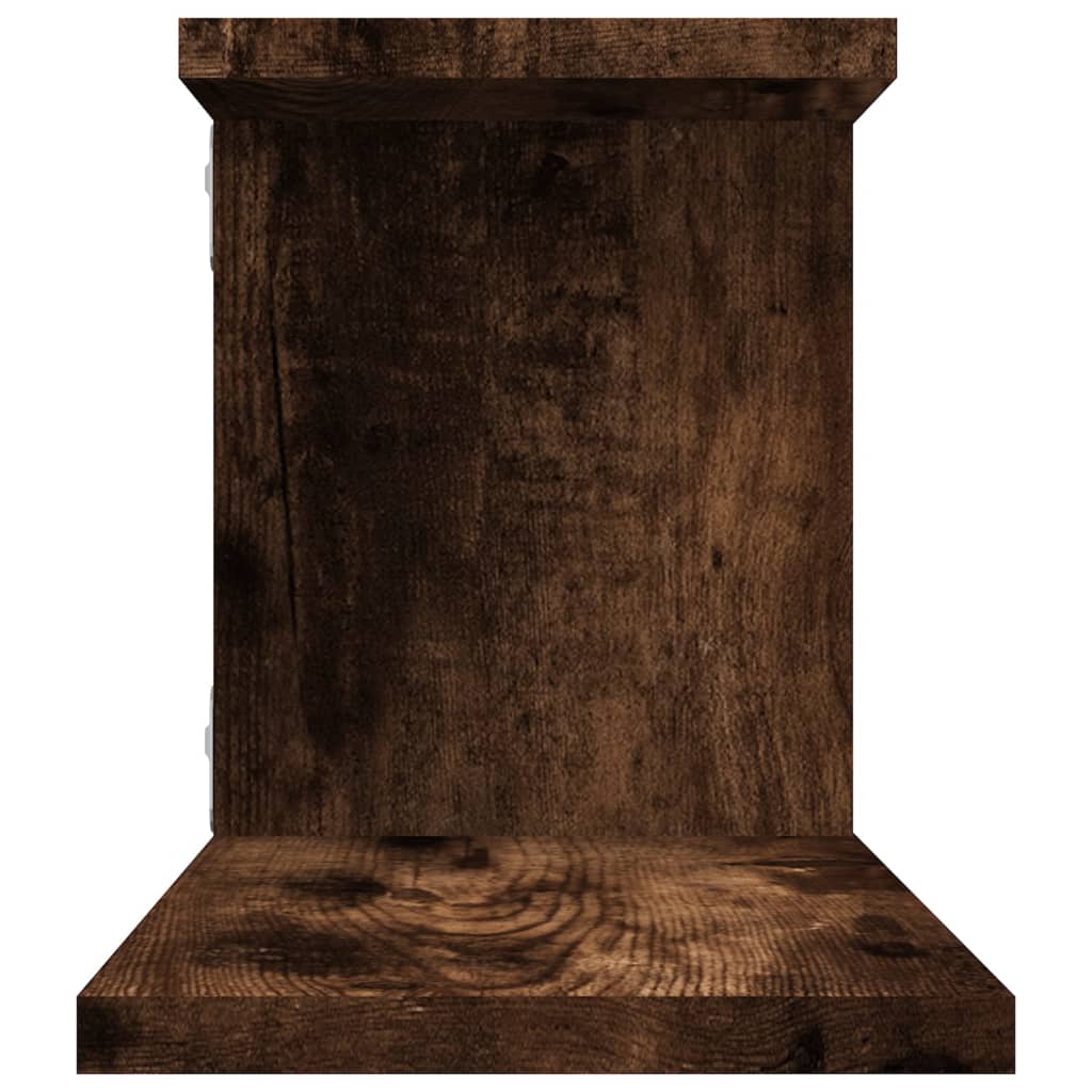 Etagère murale TV chêne fumé 125x18x23 cm en bois