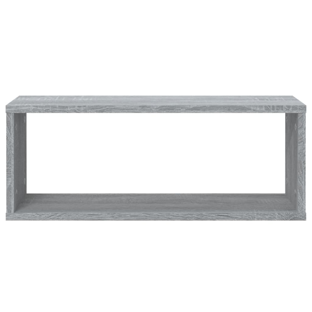 Étagères cubiques 2 pcs. Gris Sonoma 60x15x23 cm matériau bois