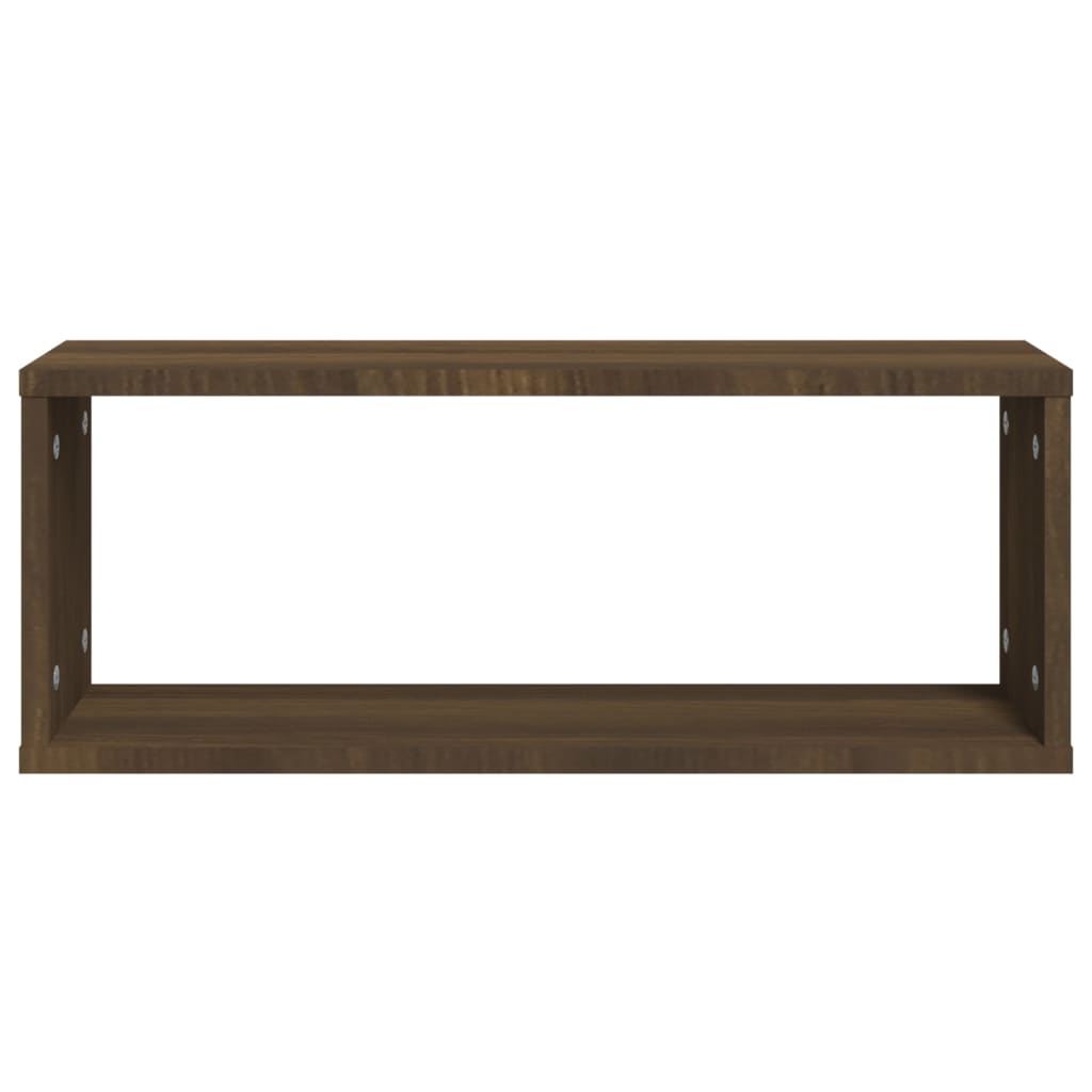 Würfelregale 2 Stk. Braun Eichen-Optik 60x15x23cm Holzwerkstoff