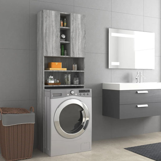 Meuble lave-linge gris Sonoma 64x25,5x190 cm