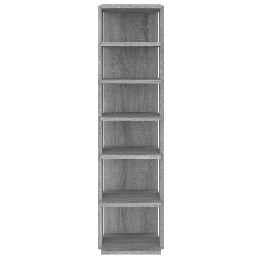 Étagère à chaussures grise Sonoma 27,5 x 27 x 102 cm en bois