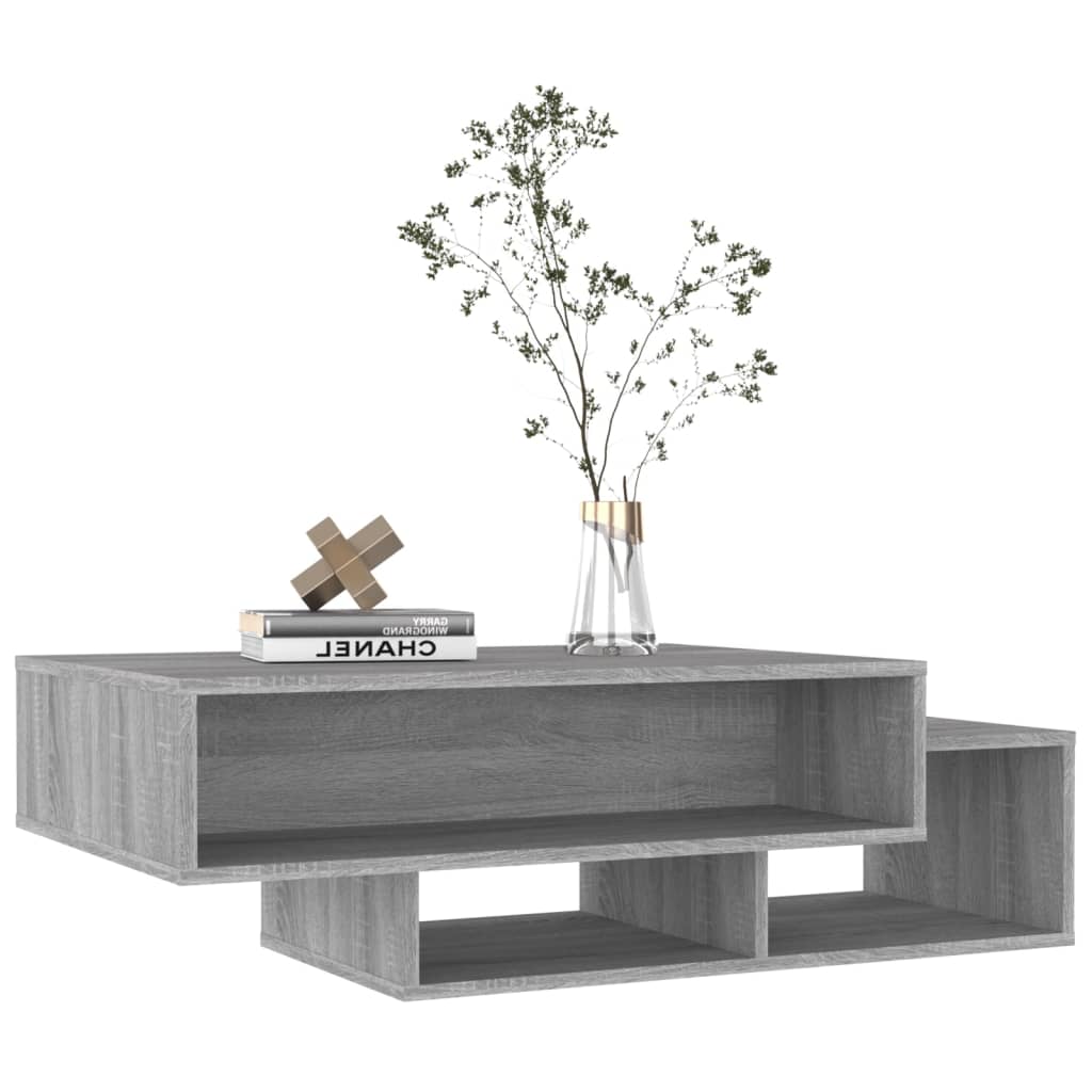 Table basse Sonoma grise 105x55x32 cm en bois