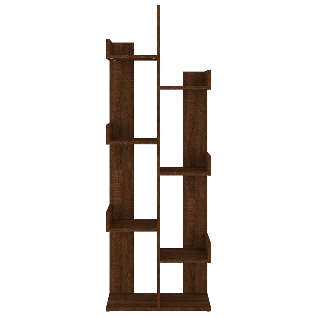 Bibliothèque 48x25,5x140 cm matériau bois aspect chêne marron