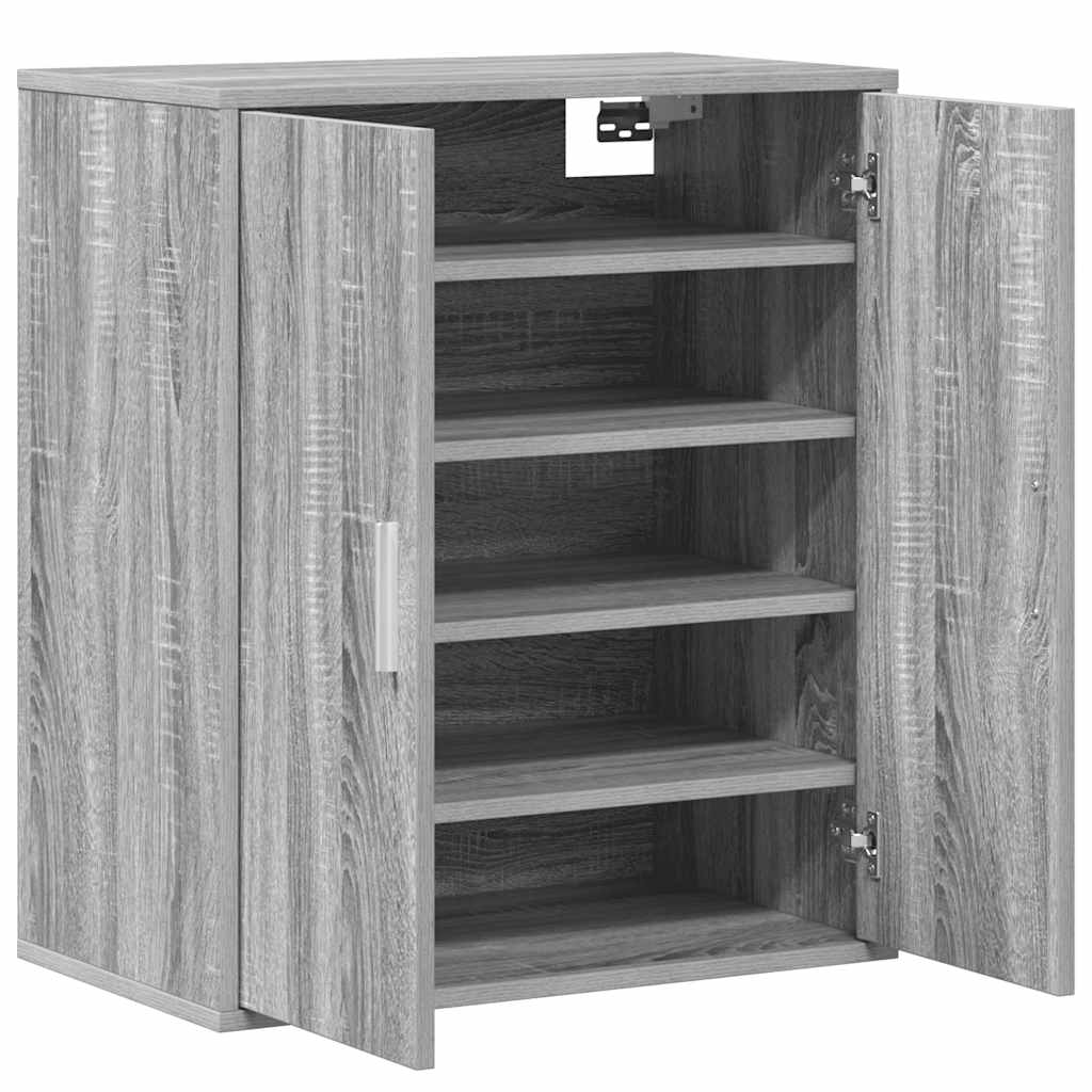 Schuhschrank Grau Sonoma 60x35x70 cm Holzwerkstoff