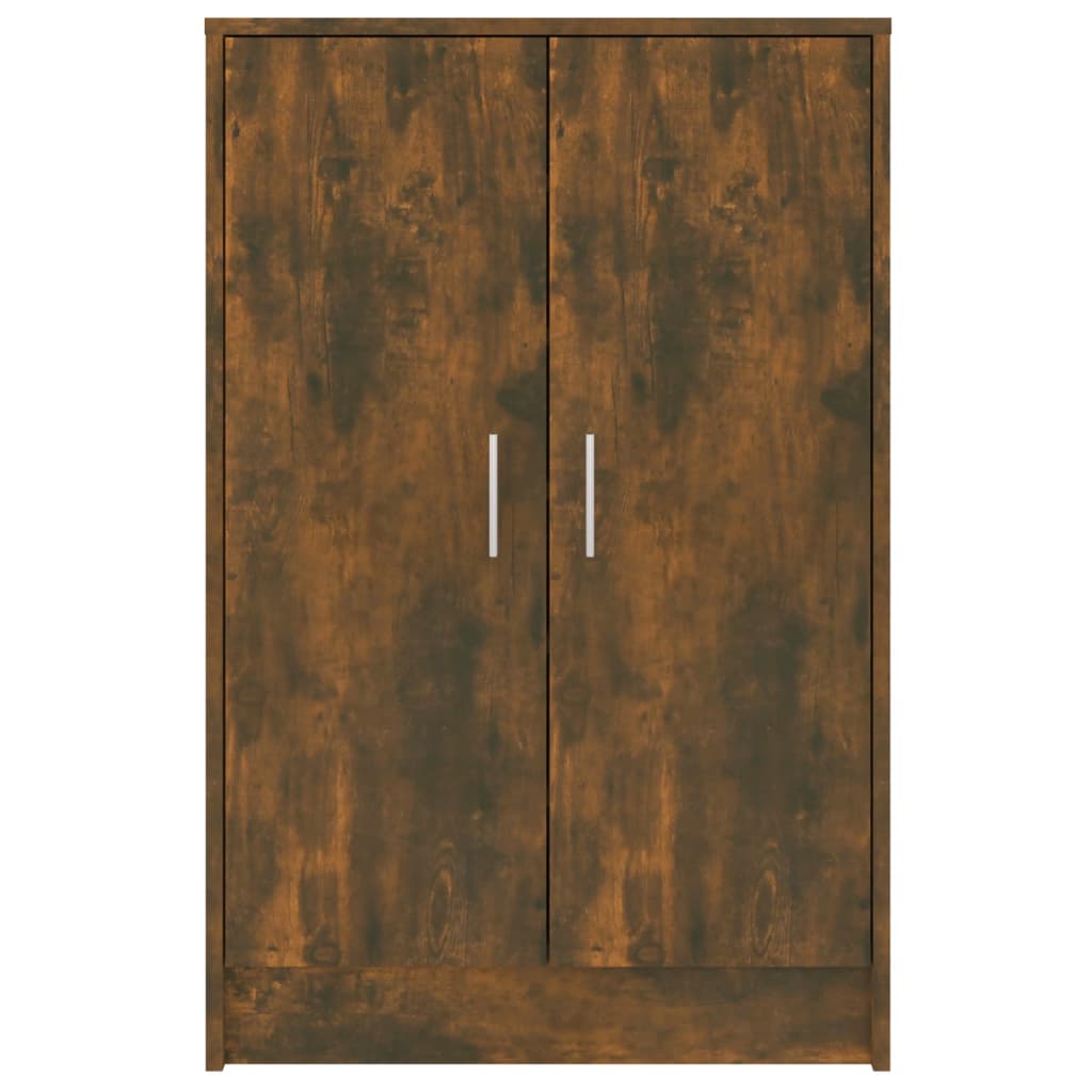 Shoe Cabinet Smoked Oak 60x35x92 cm Wood Material