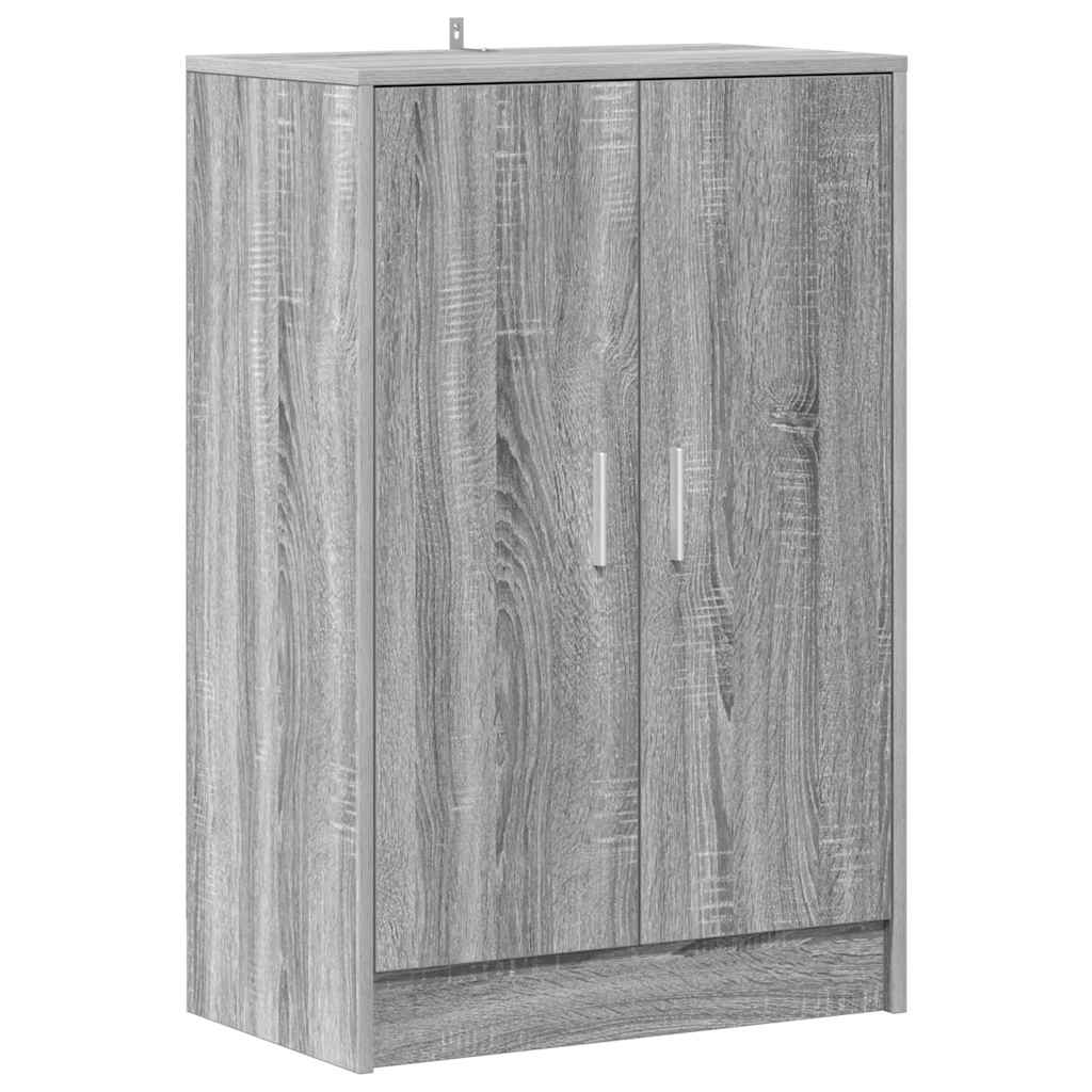 Schuhschrank Grau Sonoma 60x35x92 cm Holzwerkstoff