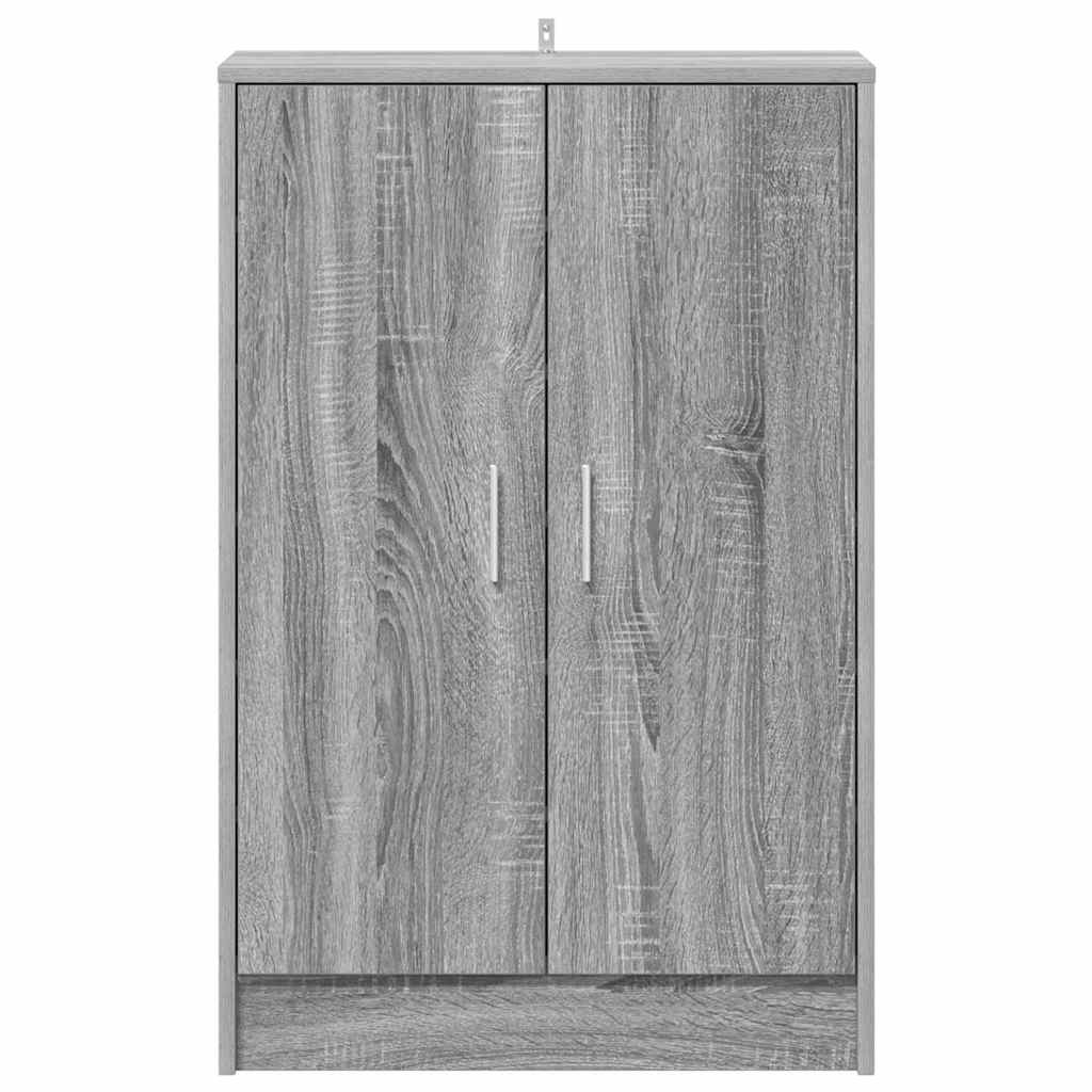 Schuhschrank Grau Sonoma 60x35x92 cm Holzwerkstoff