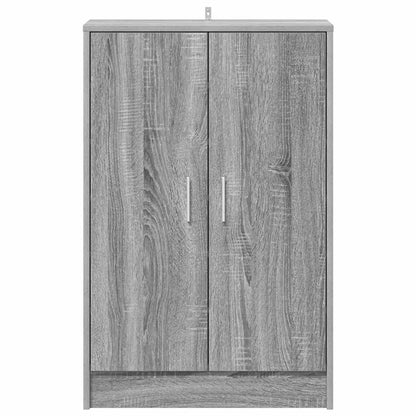 Schuhschrank Grau Sonoma 60x35x92 cm Holzwerkstoff