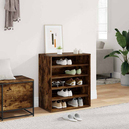Schuhschrank Räuchereiche 60x35x70 cm Holzwerkstoff
