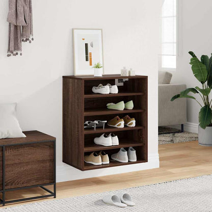 Schuhschrank Braun Eichen-Optik 60x35x70 cm Holzwerkstoff