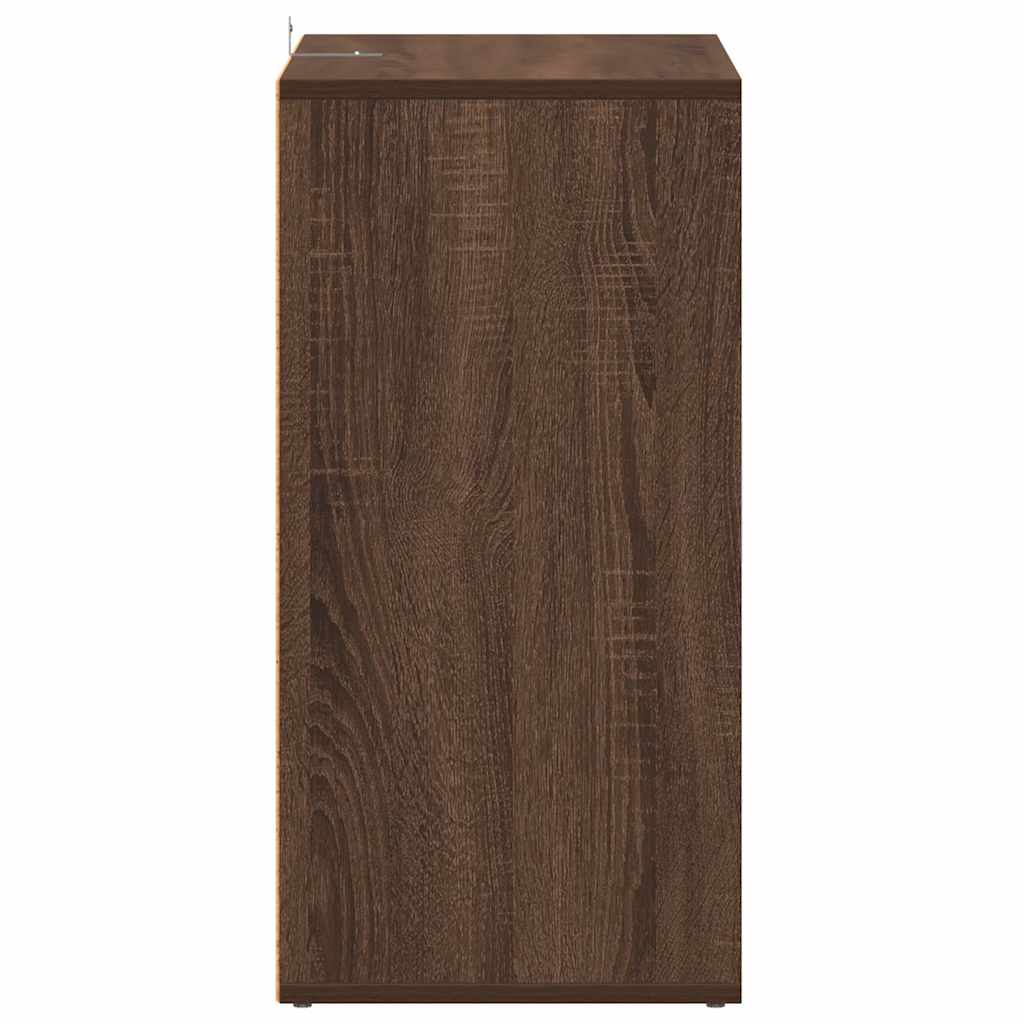 Schuhschrank Braun Eichen-Optik 60x35x70 cm Holzwerkstoff