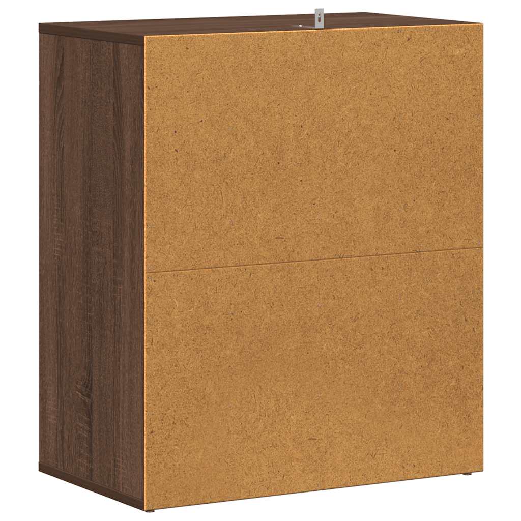 Schuhschrank Braun Eichen-Optik 60x35x70 cm Holzwerkstoff