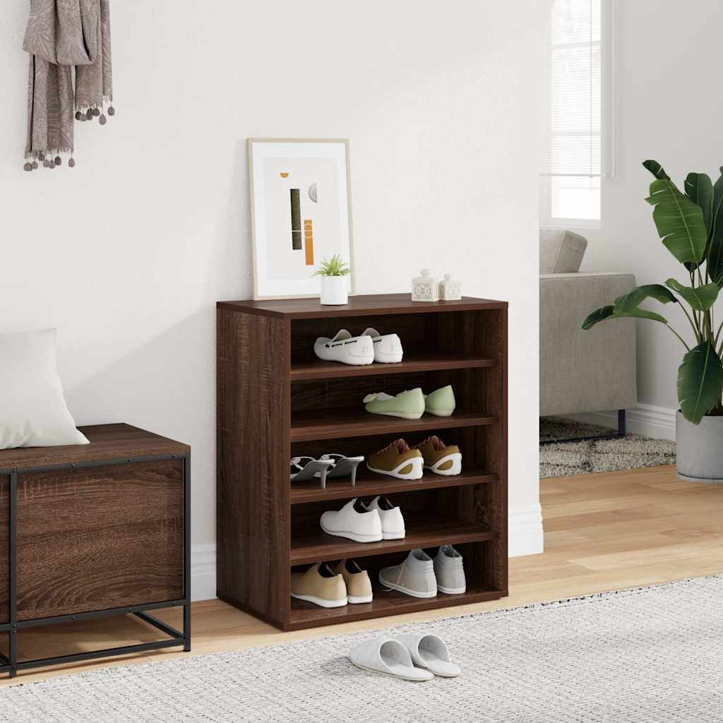 Schuhschrank Braun Eichen-Optik 60x35x70 cm Holzwerkstoff