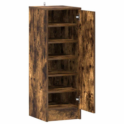 Schuhregal Räuchereiche 32x35x92 cm Holzwerkstoff