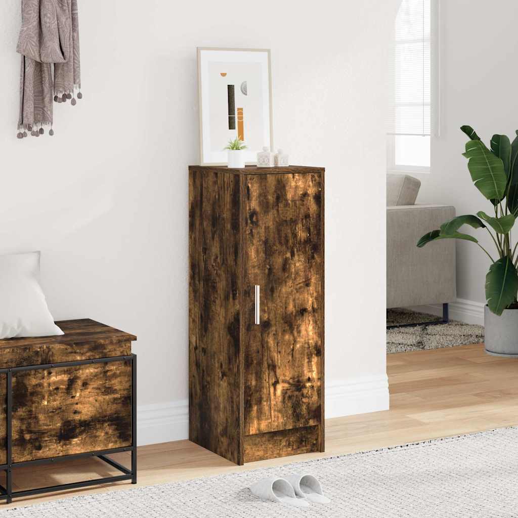 Schuhregal Räuchereiche 32x35x92 cm Holzwerkstoff