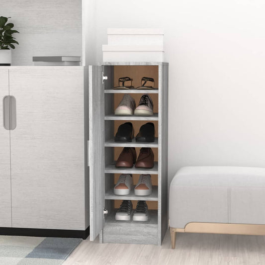 Étagère à chaussures gris Sonoma 32x35x92 cm en bois