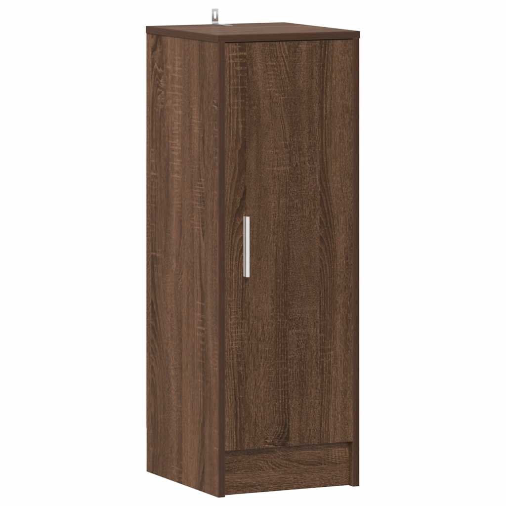 Étagère à chaussures aspect chêne marron 32x35x92 cm en bois