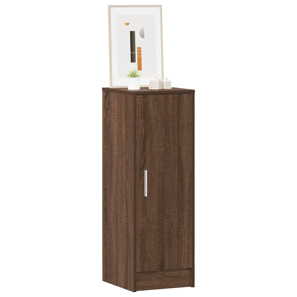Étagère à chaussures aspect chêne marron 32x35x92 cm en bois