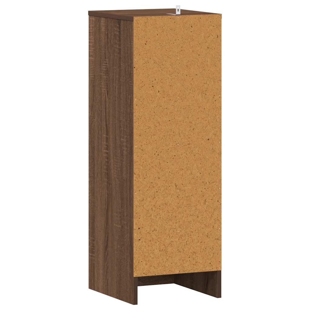 Étagère à chaussures aspect chêne marron 32x35x92 cm en bois