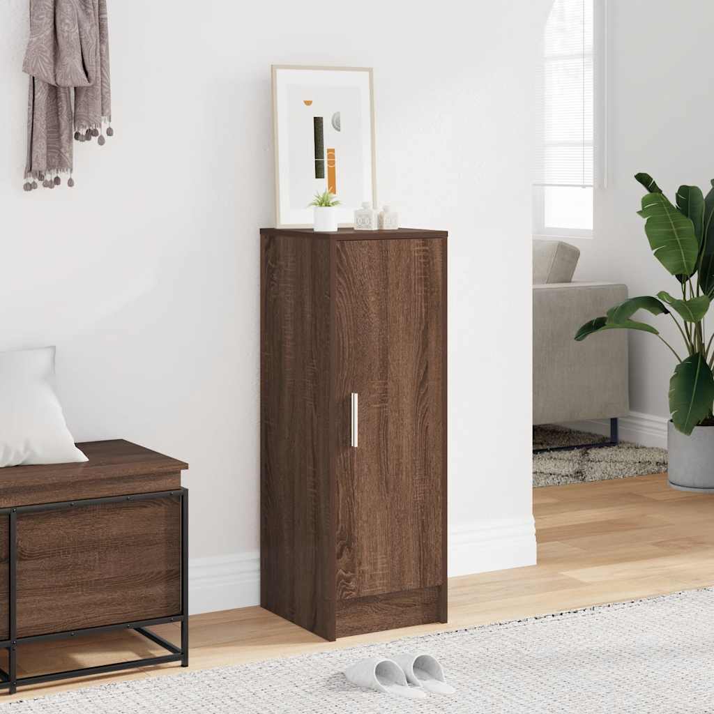 Étagère à chaussures aspect chêne marron 32x35x92 cm en bois