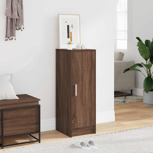 Étagère à chaussures aspect chêne marron 32x35x92 cm en bois