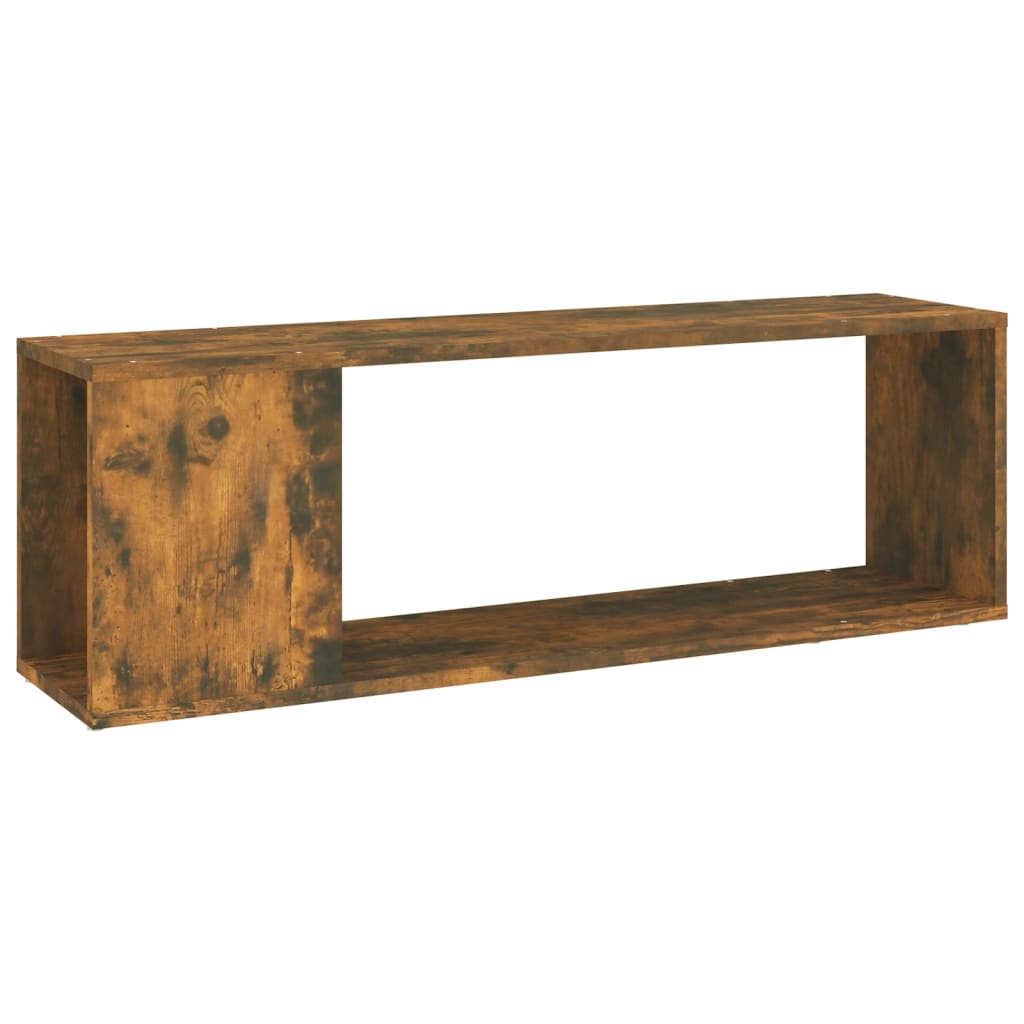 Meuble TV chêne fumé 100x24x32 cm matériau bois