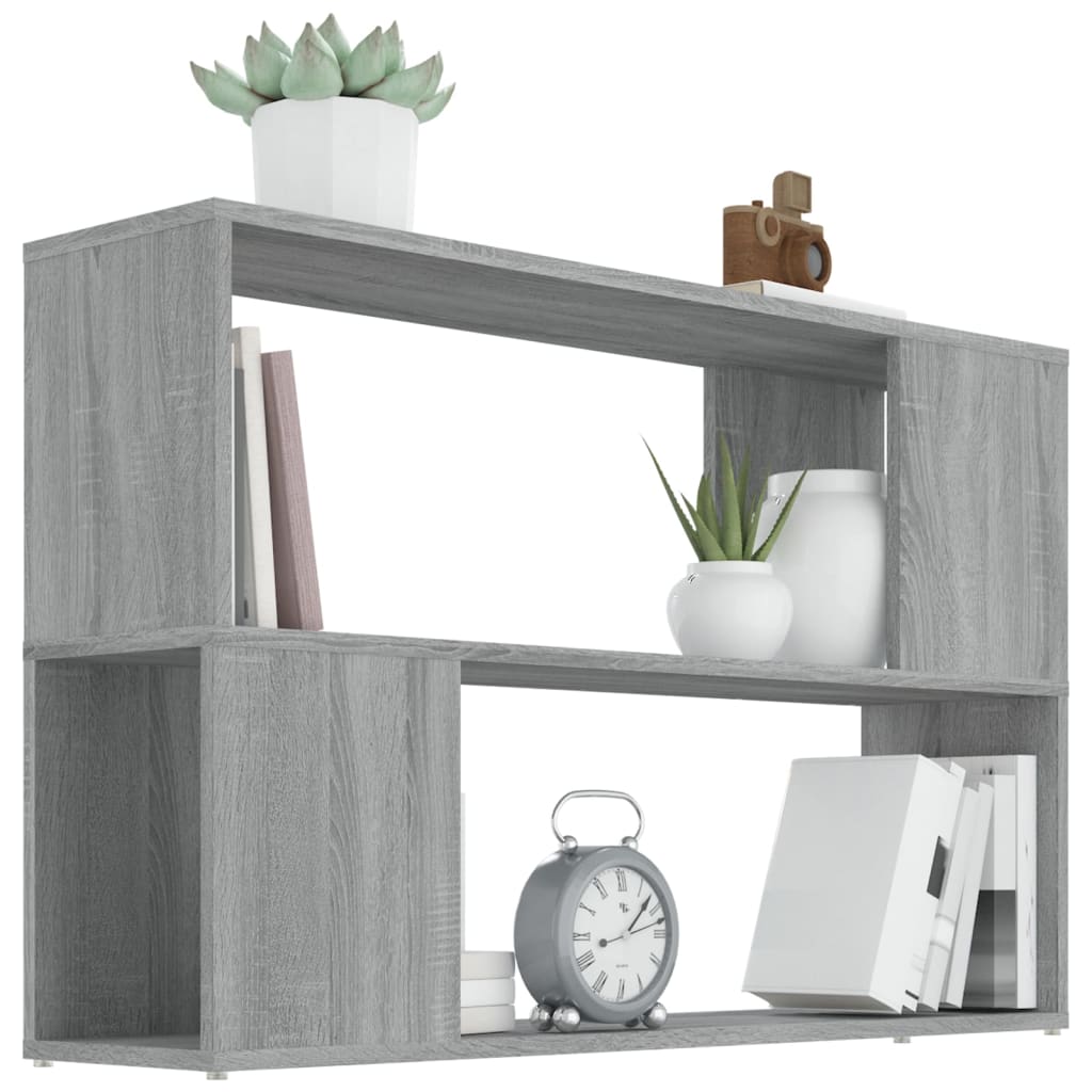 Bookshelf Gray Sonoma 100x24x63 cm Wood Material