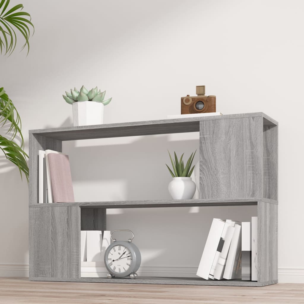 Bookshelf Gray Sonoma 100x24x63 cm Wood Material