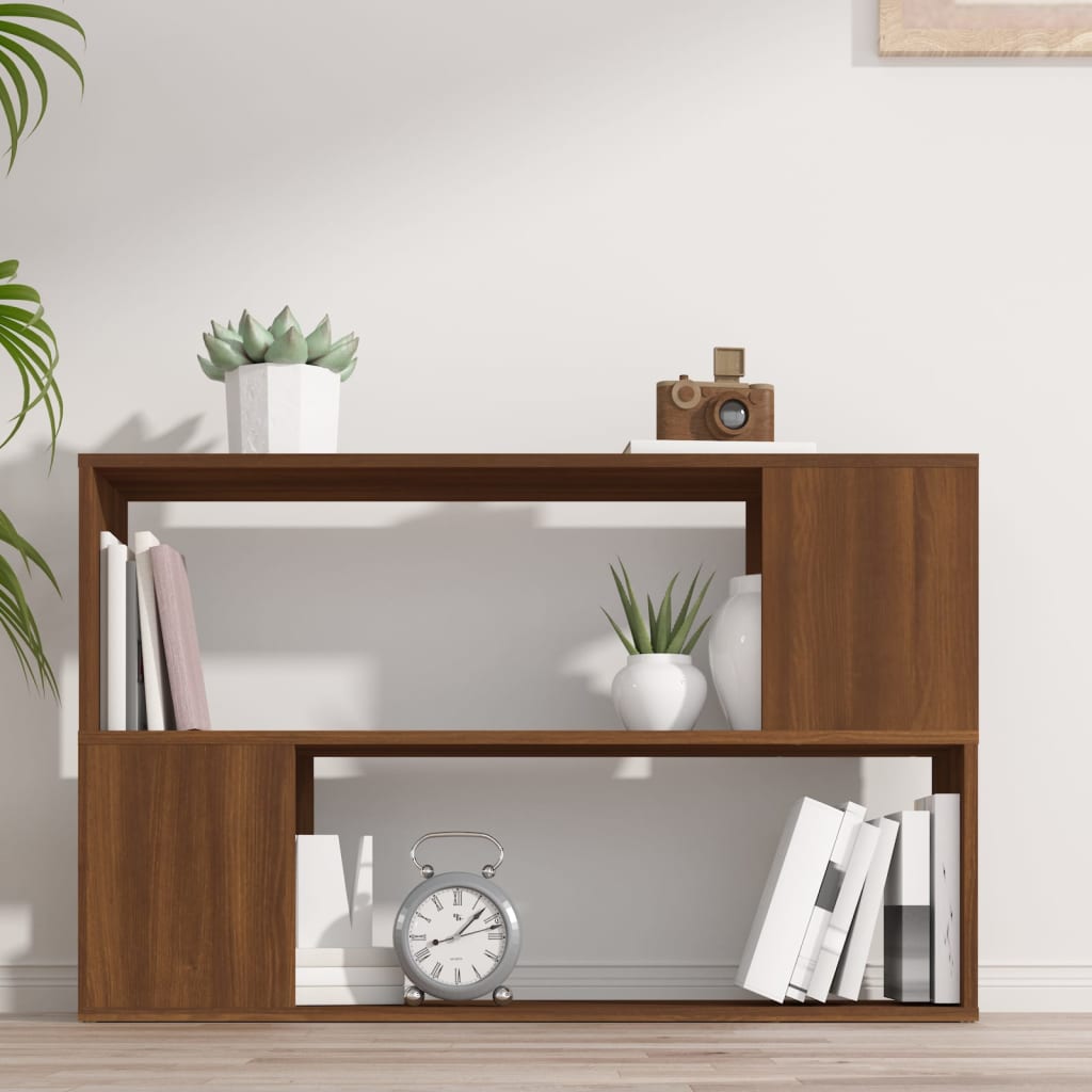 Bookshelf Brown Oak Look 100x24x63 cm Wood Material