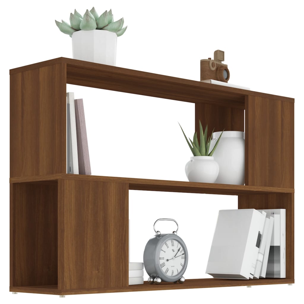 Bookshelf Brown Oak Look 100x24x63 cm Wood Material
