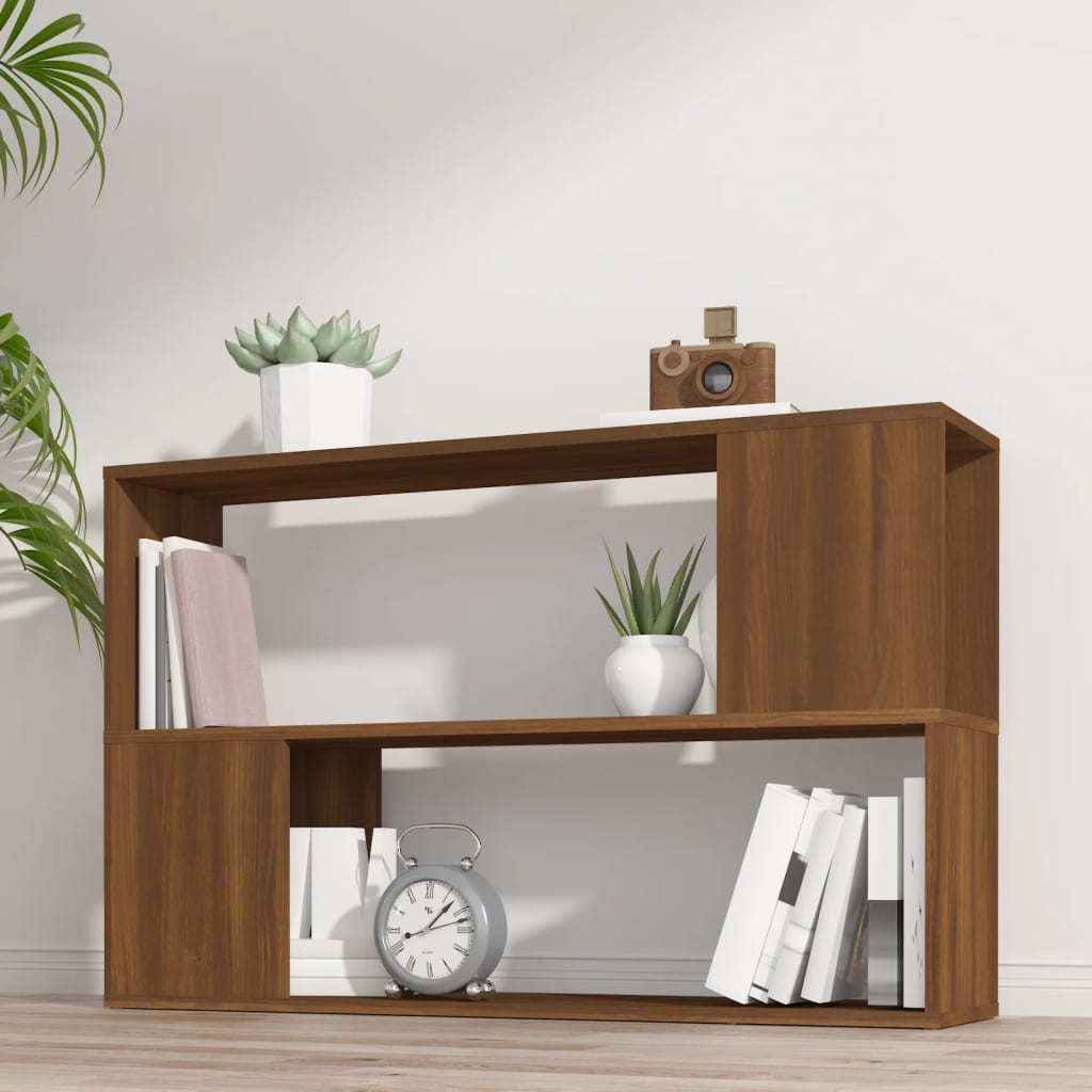 Bookshelf Brown Oak Look 100x24x63 cm Wood Material
