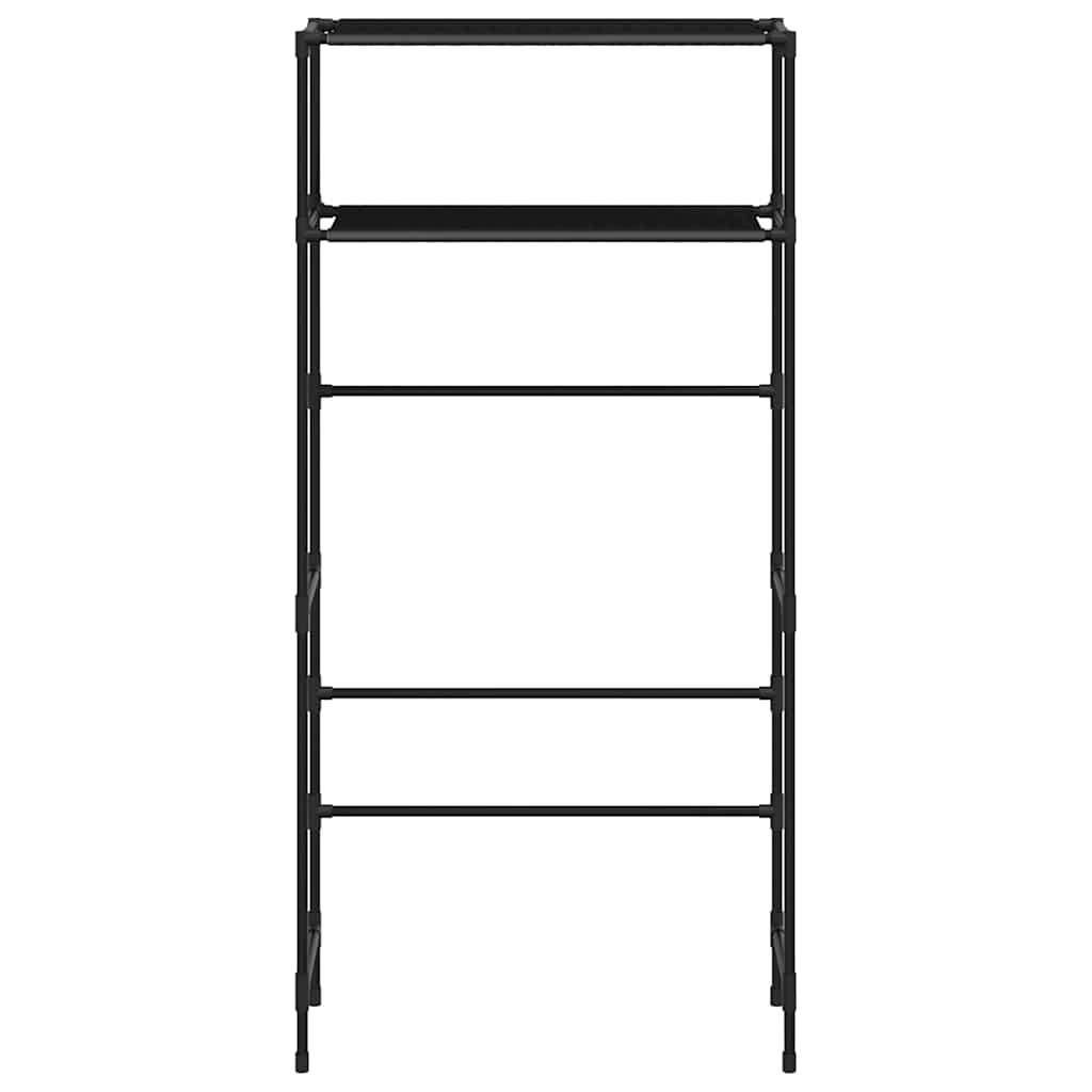 Étagère pour machine à laver 2 étagères noir 69x28x143 cm fer