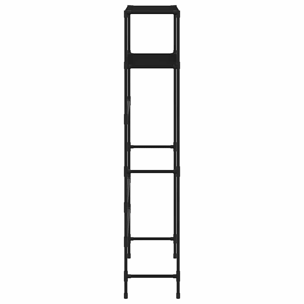 Étagère pour machine à laver 2 étagères noir 69x28x143 cm fer