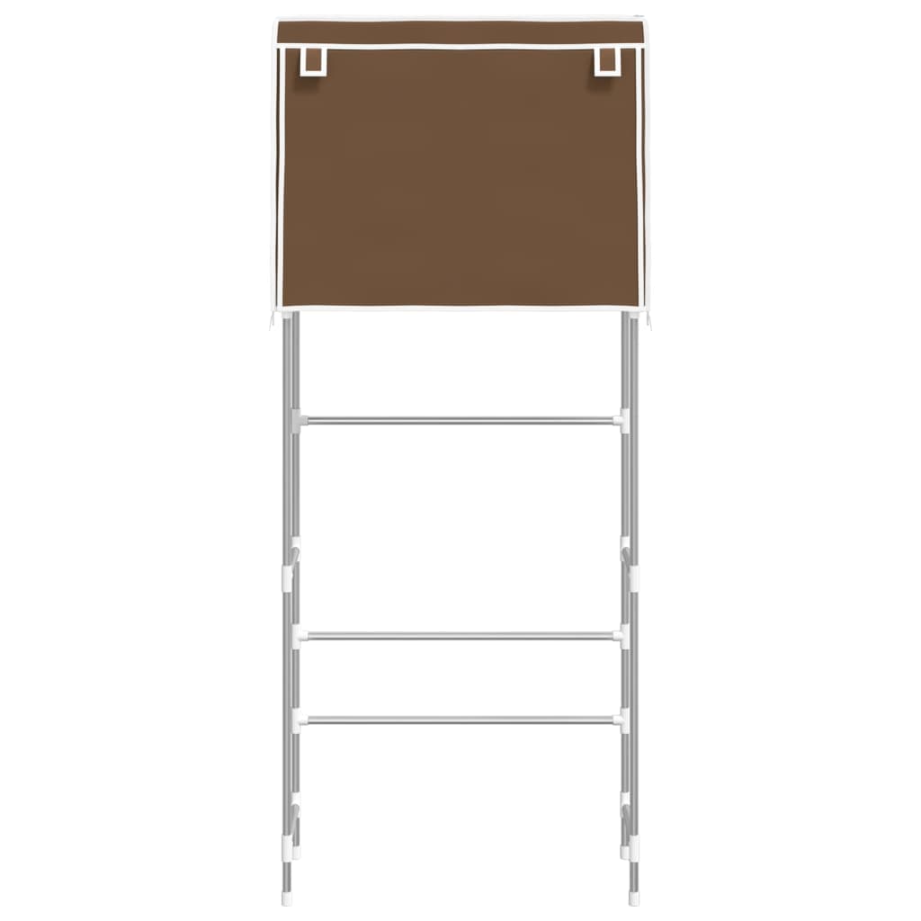 Waschmaschinenregal 2 Ablagen Braun 71x29,5x170,5 cm Eisen