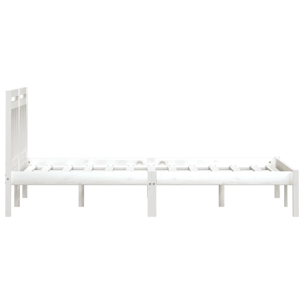 Bedframe massief hout wit 180x200 cm