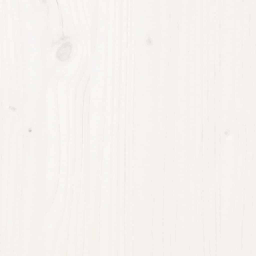 Bedframe massief hout wit 180x200 cm